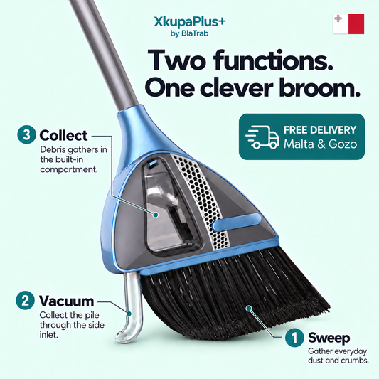 XkupaPlus+ 2-in-1 Electric Vacuum Broom